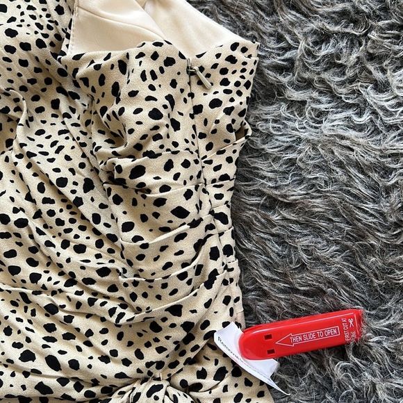 Mac Duggal One-Shoulder Animal Print Mini Dress - Picture 5 of 5